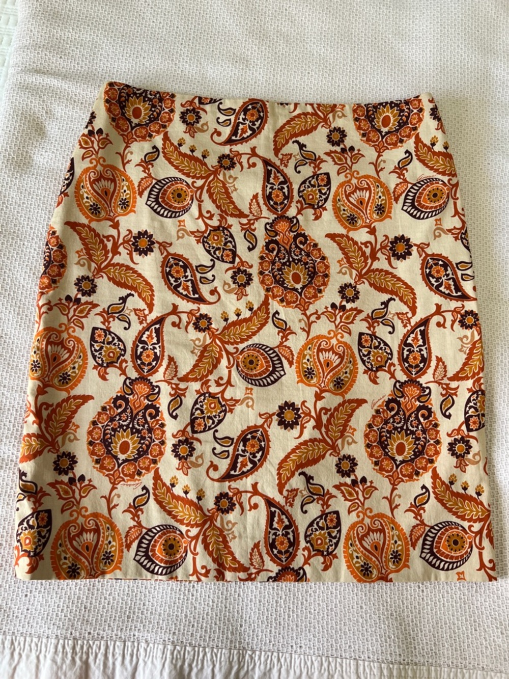 Custom tailor made Paisley Print Mini Skirt